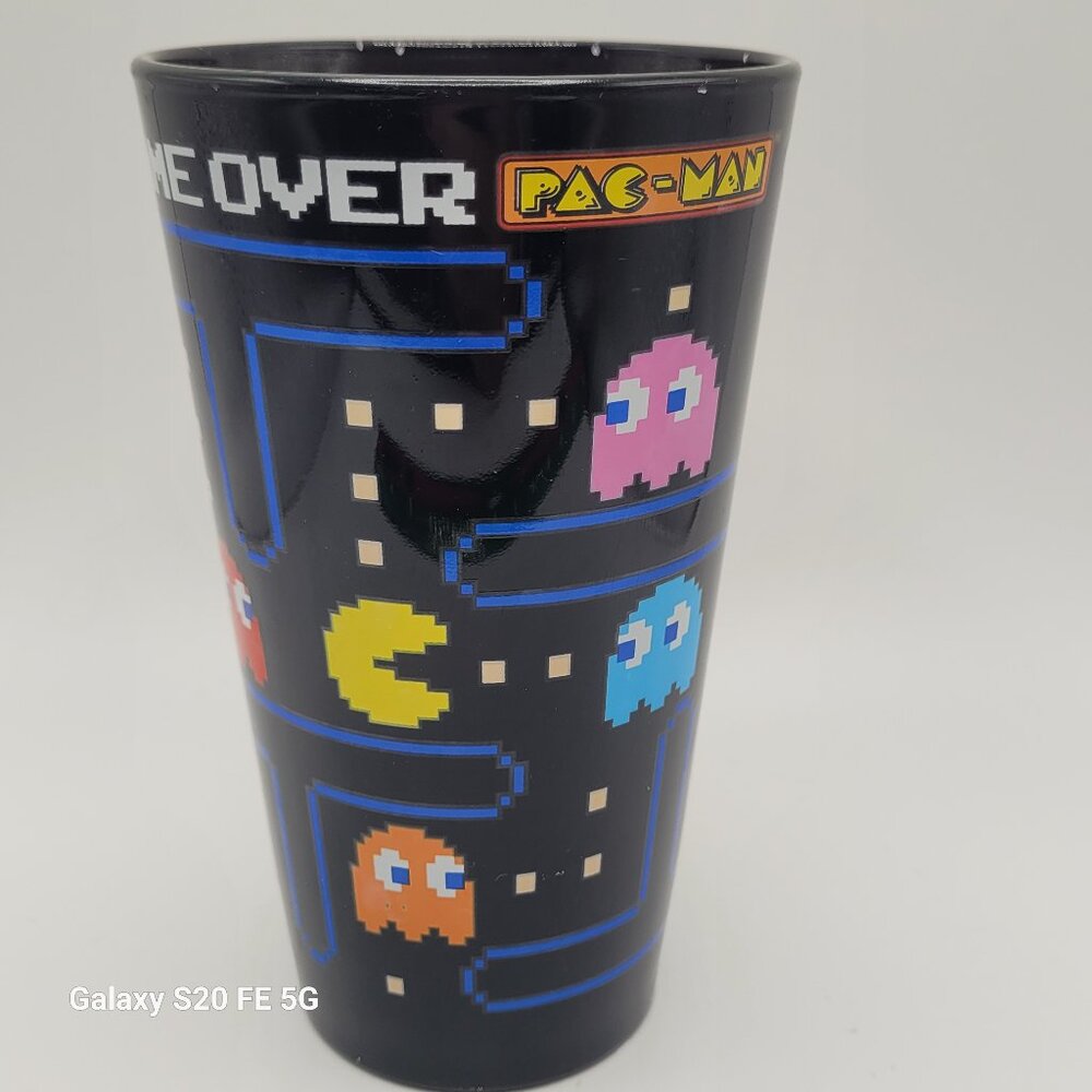 Collectible Pacman - Game Over Graphic Pint Glass, Pac Man Glass